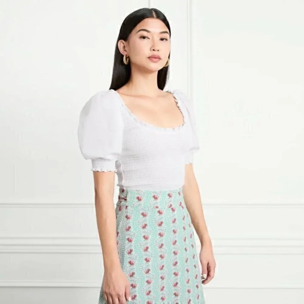 Hill House The Aiko Nap Top in White Size XXL NWT